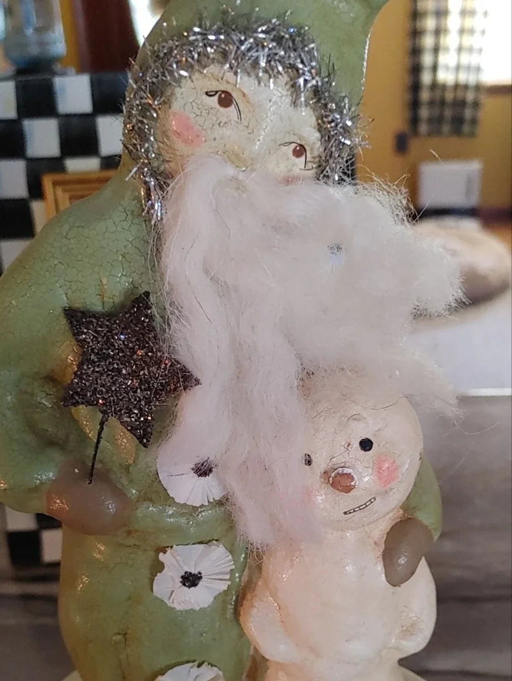 Nicole Sayre 12 Inch Santa and Snowman On Spirit Of Christmas Box